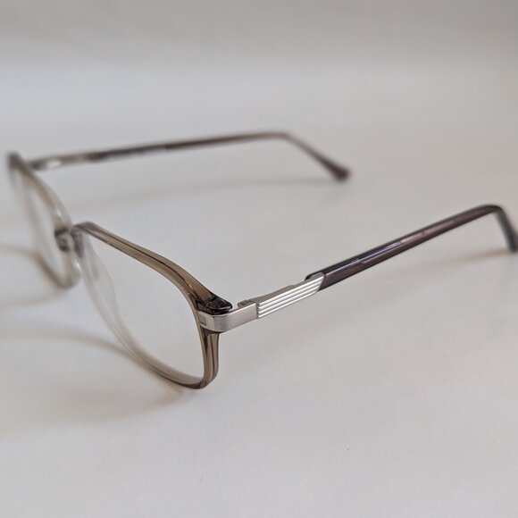 Plastic Combo Rectangle Optical Frame Only (2 Tone Crystal Smoke) - Picture 3 of 5